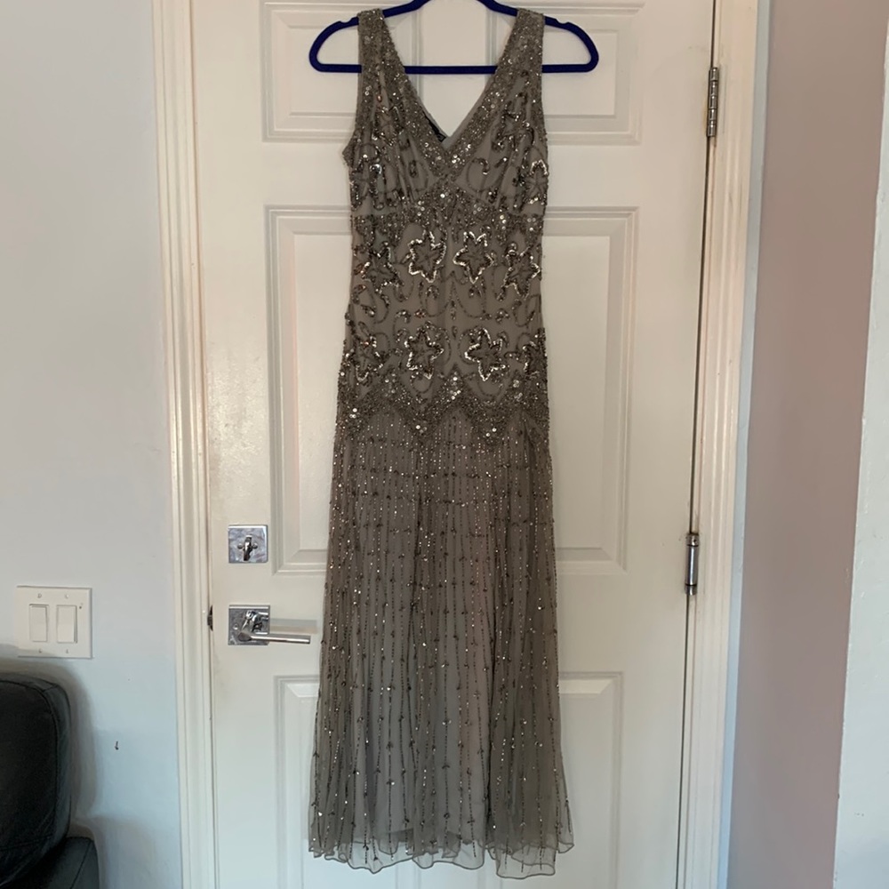 Metallic Smokey Sequin evening gown